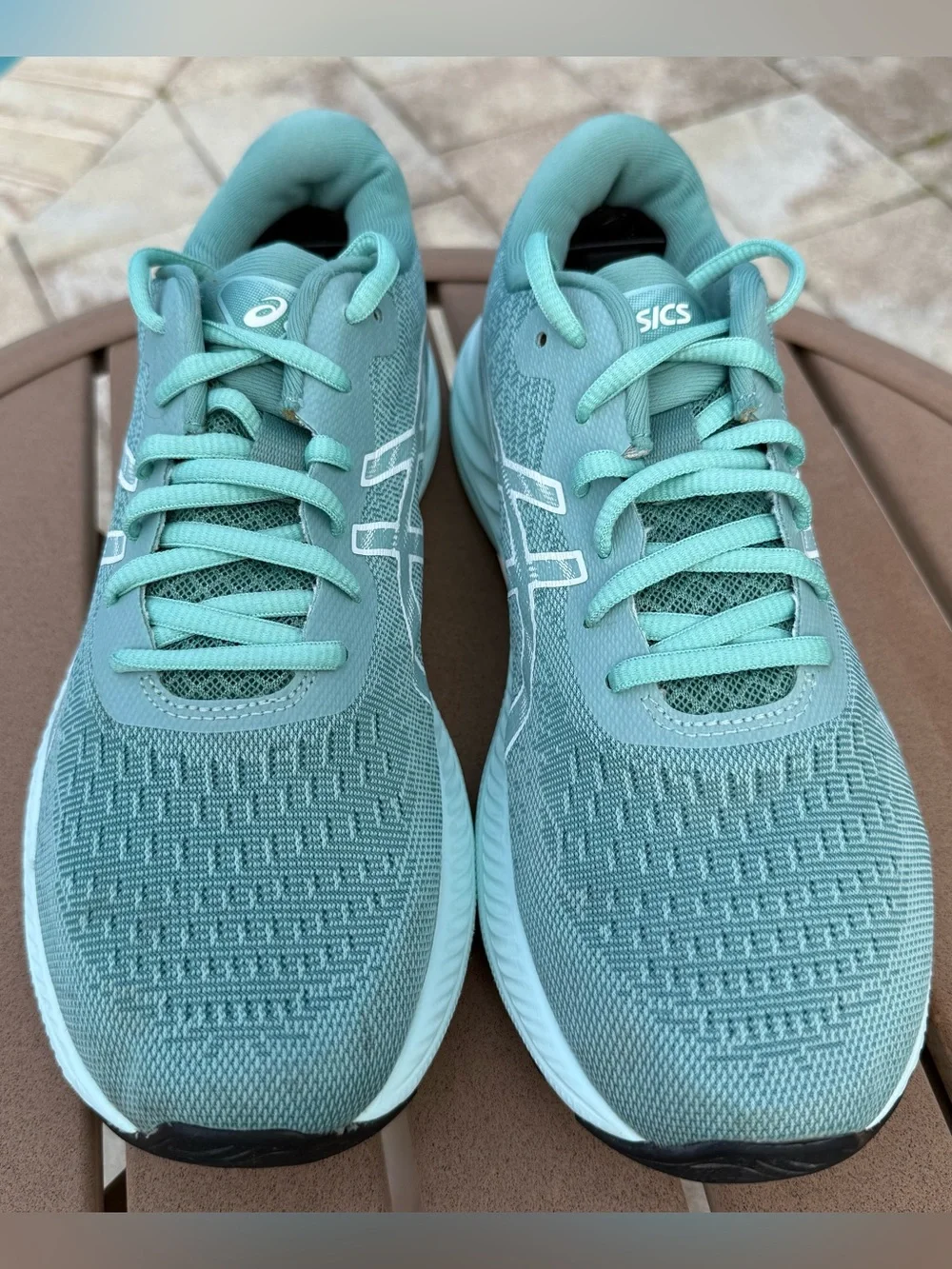 ASICS GEL-Excite 9 Women’s 8.5 Gray Green Teal Running Shoes